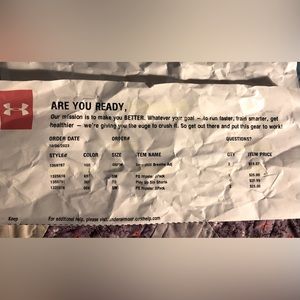 New, Unopened, Under Armor Apparel
